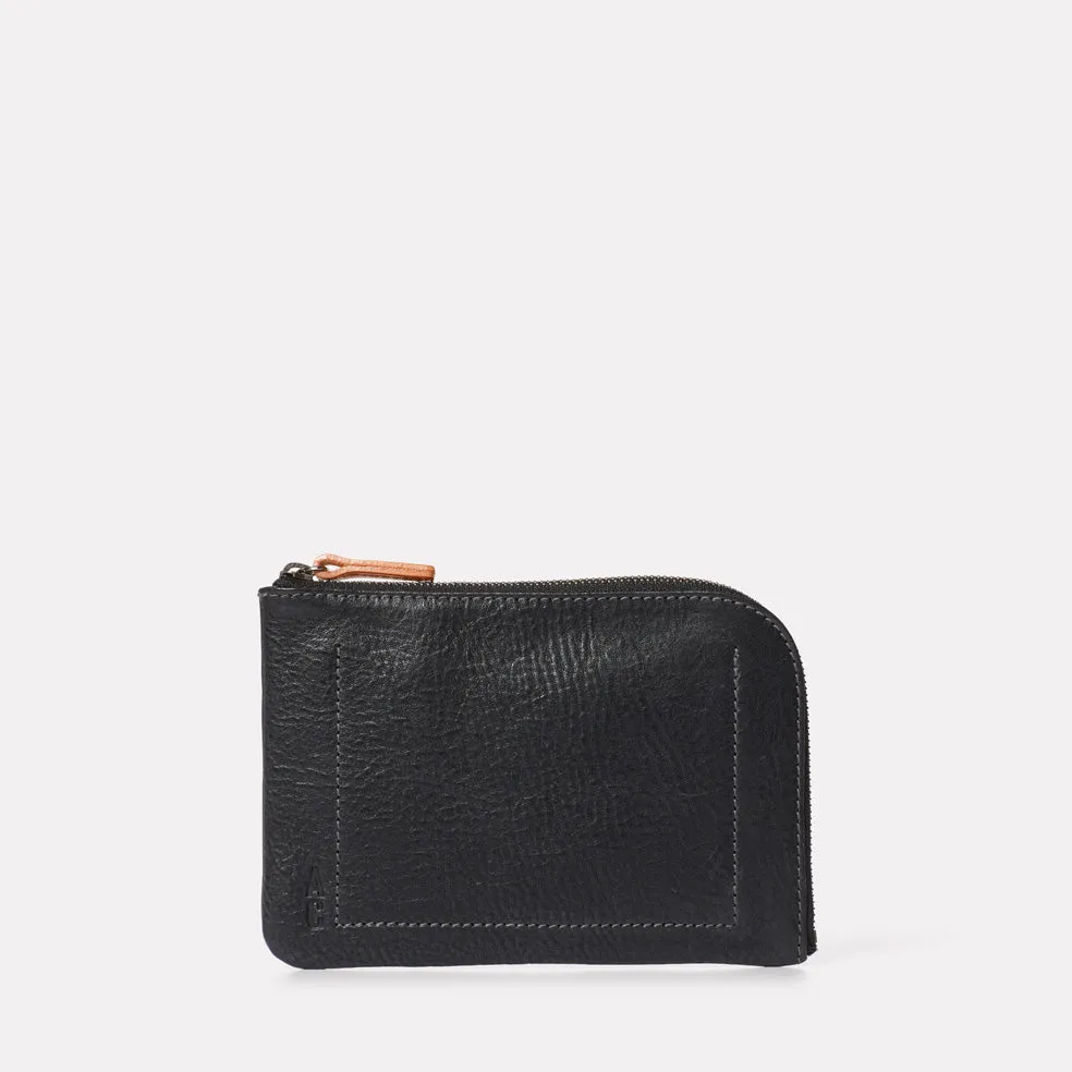 Hocker Medium Calvert Leather Purse in Black