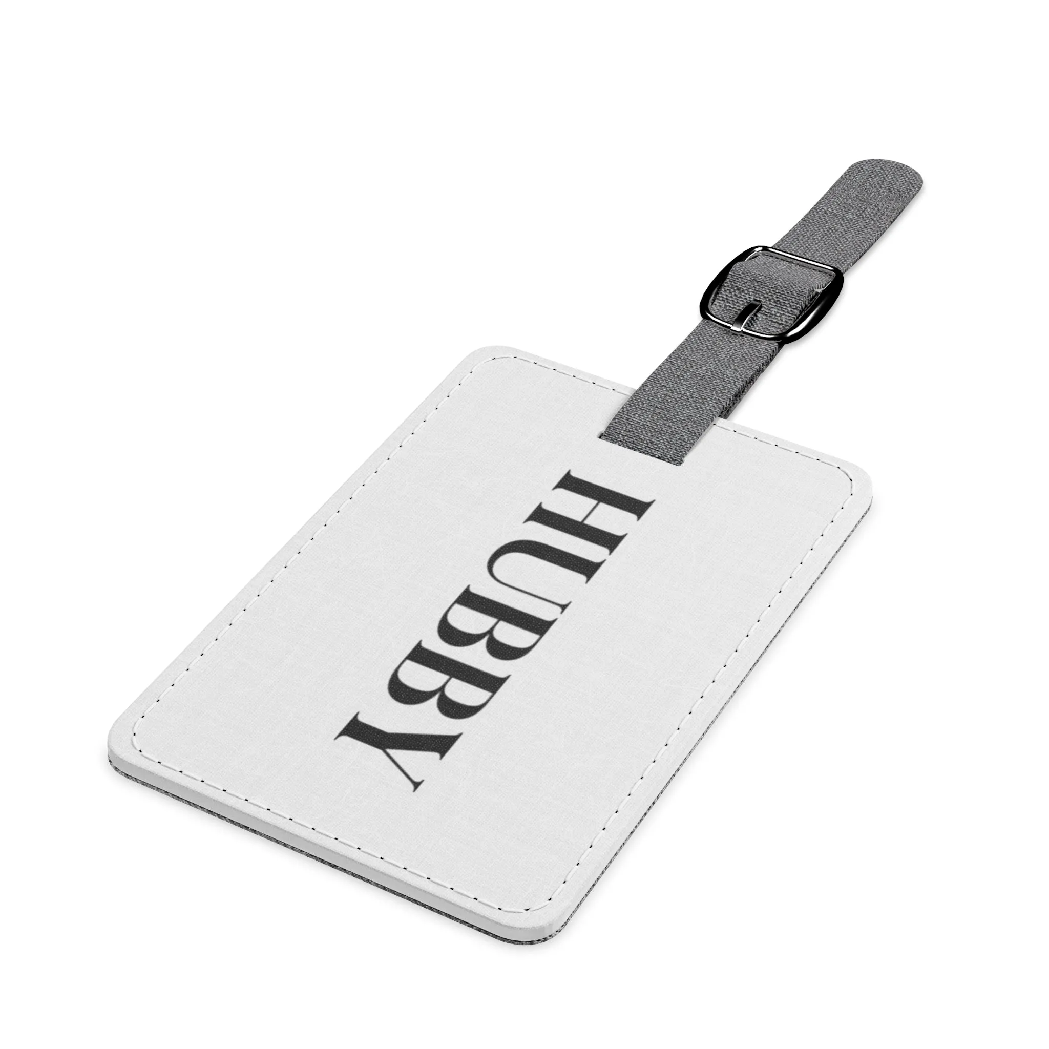 Hubby Saffiano Polyester Luggage Tag, Rectangle