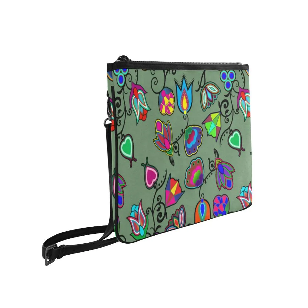 Indigenous Paisley - Dark Sea Slim Clutch Bag