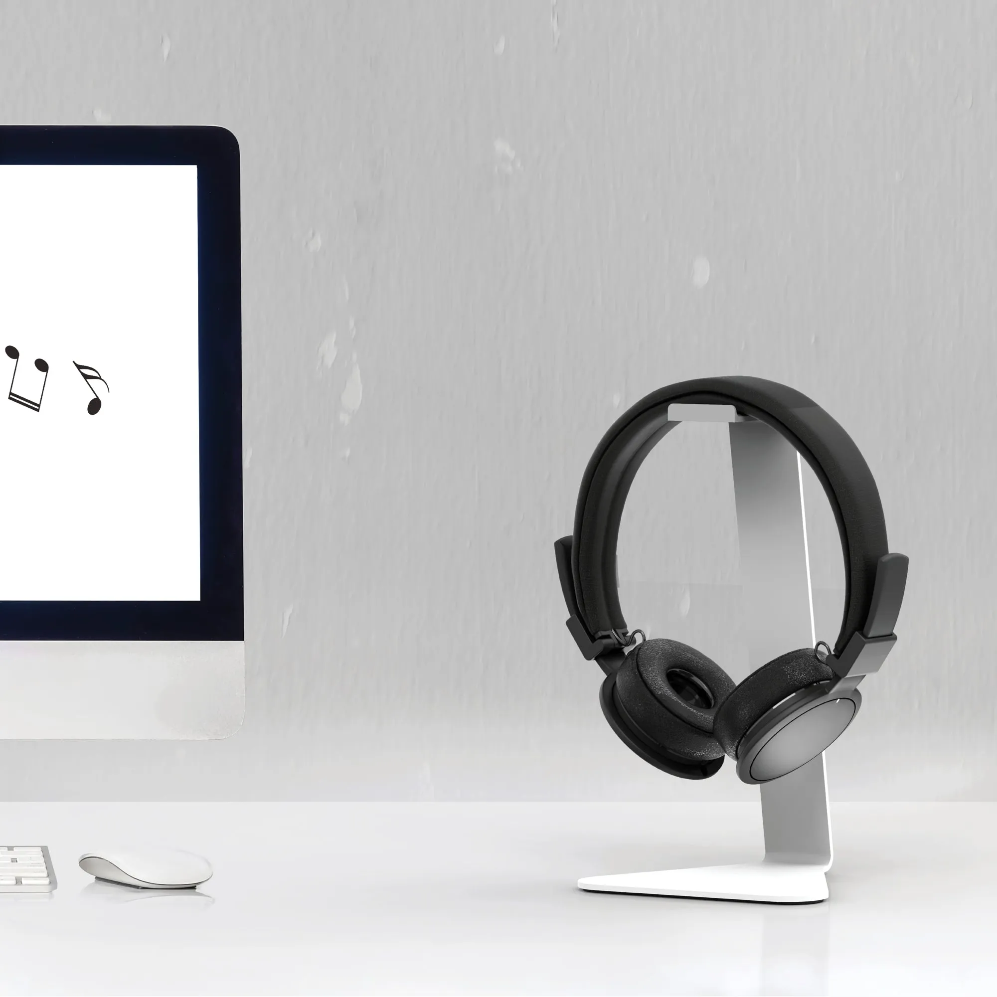 Kanto H1W Universal Desktop Headphone Stand, White