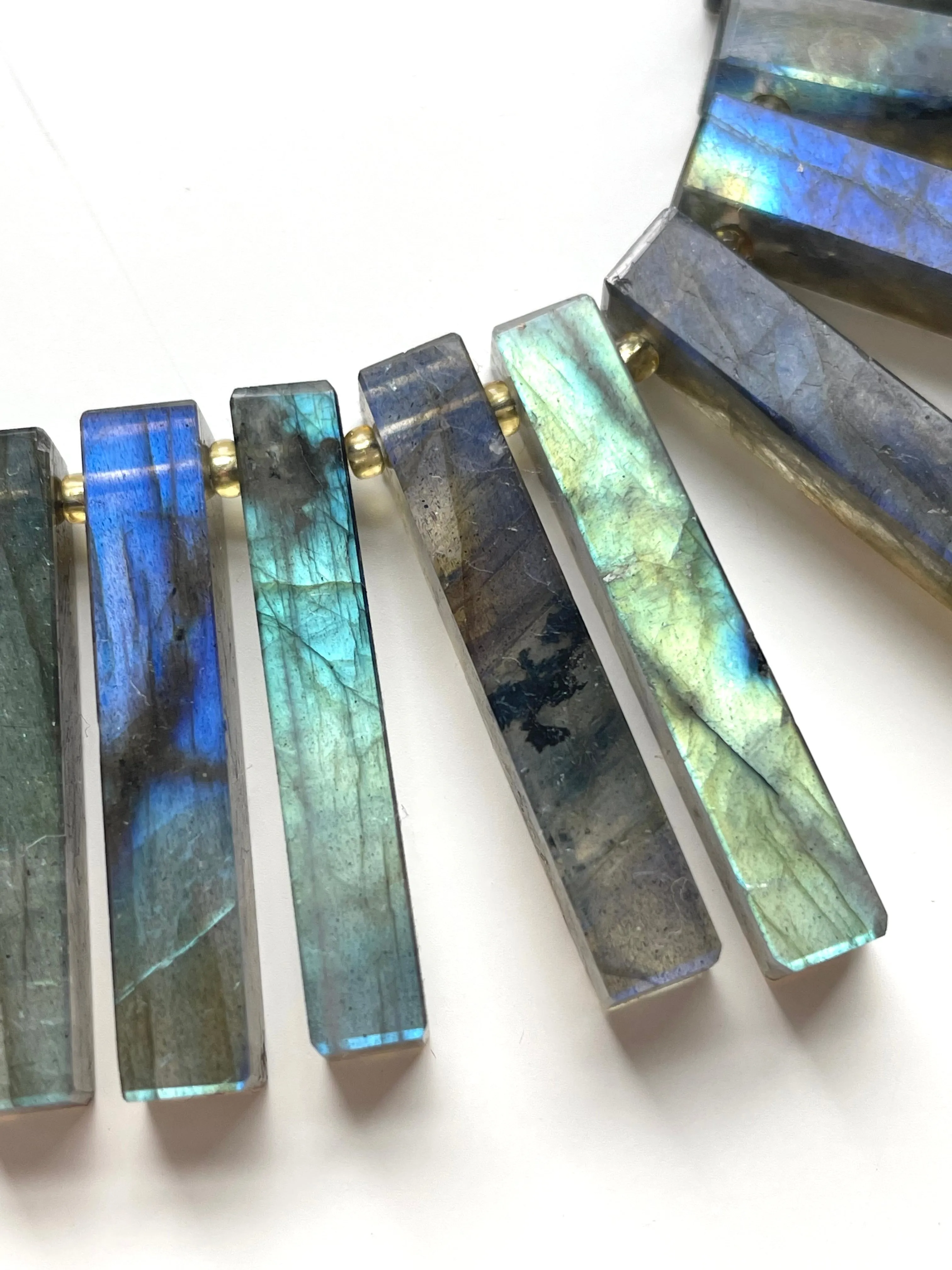 Labradorite Crystal Necklace Sterling or Gold Filled