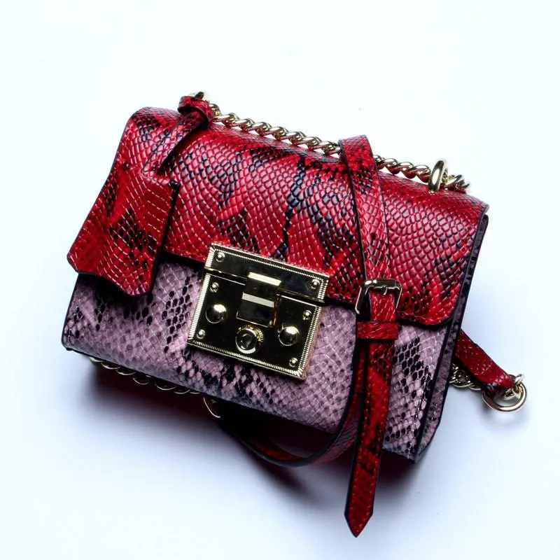 Leather chain bag