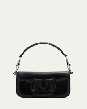 Loco Small VLOGO Glossy Leather Shoulder Bag