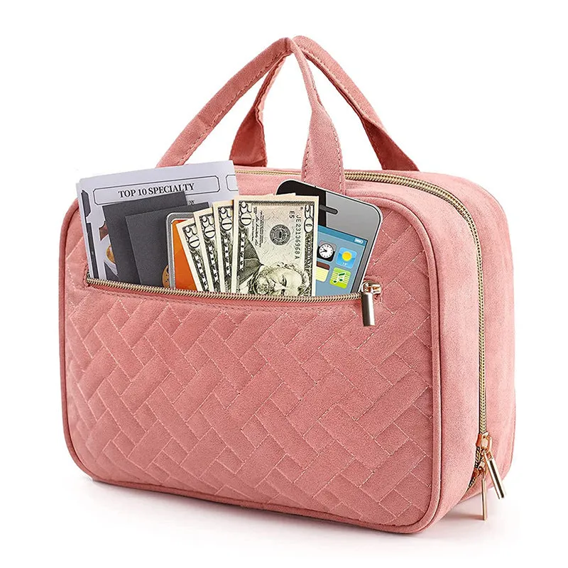 Makeup Cosmetic Case Storage Bag Cosmetic Bag Portable  Storage Bag with Adjustable Dividers for Cosmetics Makeup