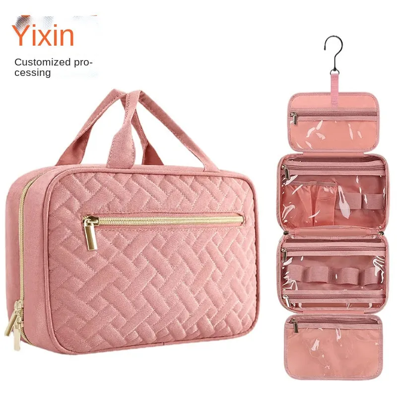 Makeup Cosmetic Case Storage Bag Cosmetic Bag Portable  Storage Bag with Adjustable Dividers for Cosmetics Makeup