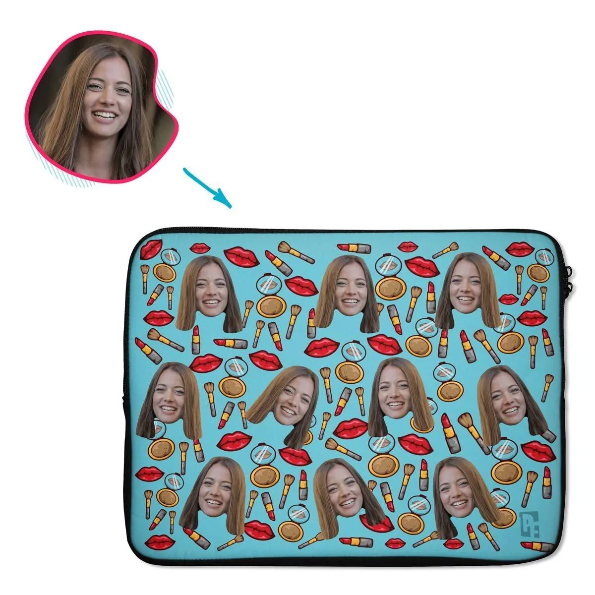 Makeup Personalized Laptop Sleeve