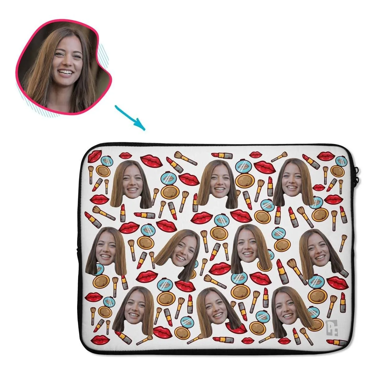 Makeup Personalized Laptop Sleeve