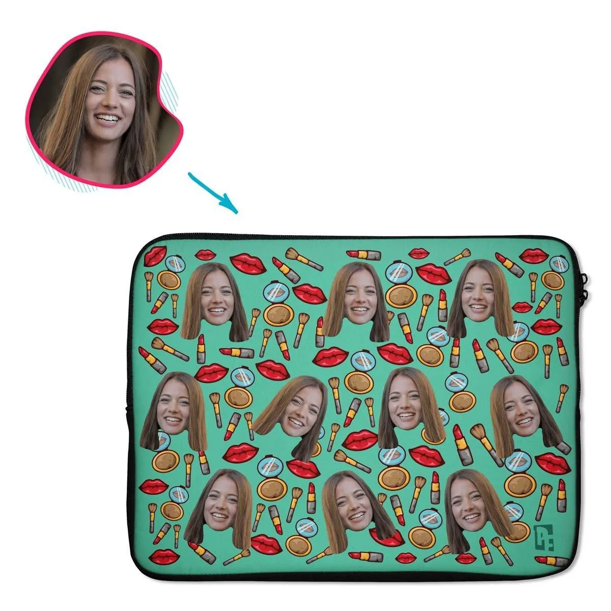 Makeup Personalized Laptop Sleeve