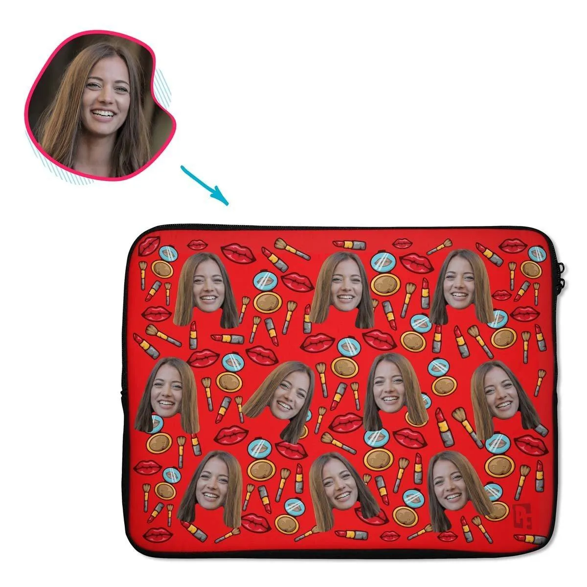 Makeup Personalized Laptop Sleeve