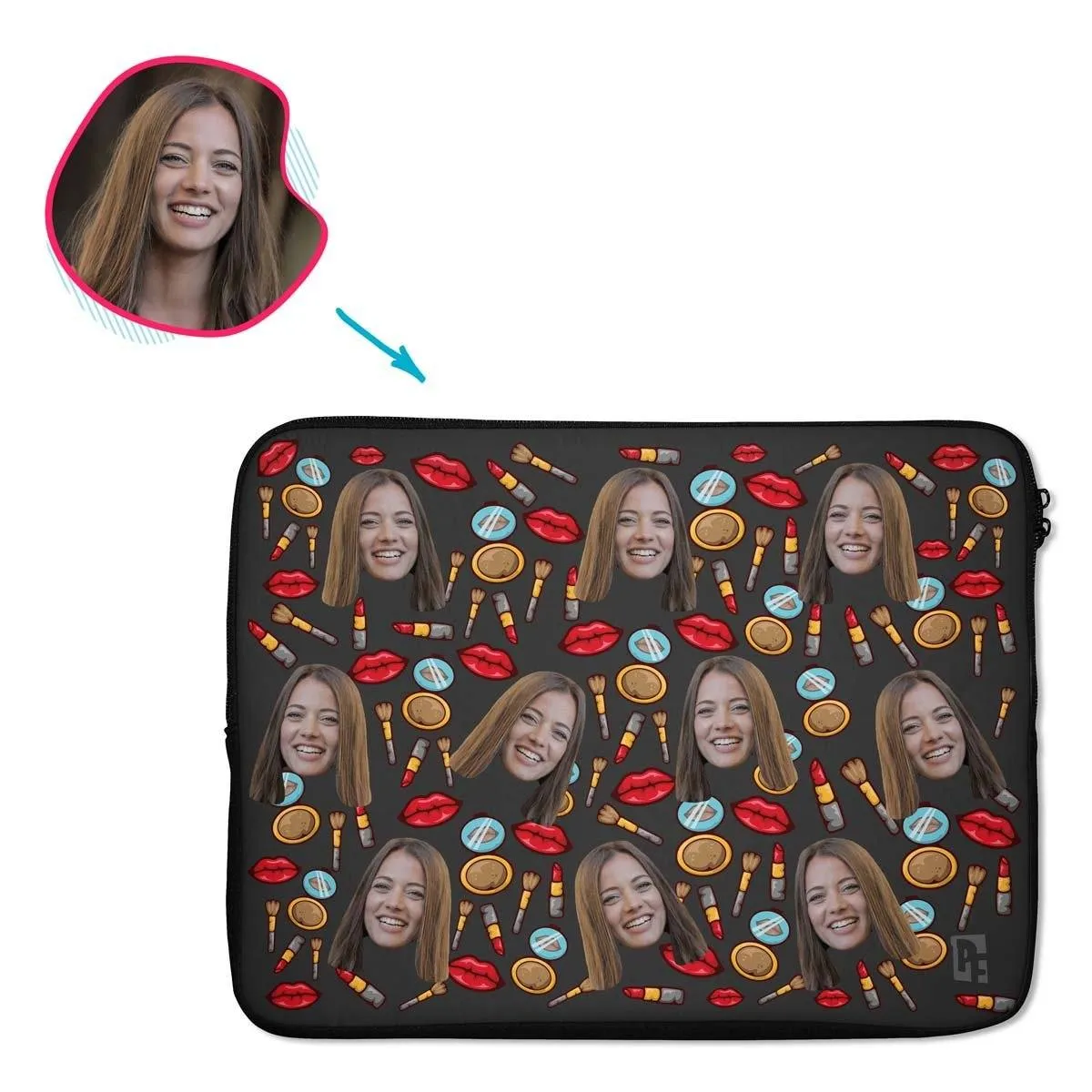 Makeup Personalized Laptop Sleeve