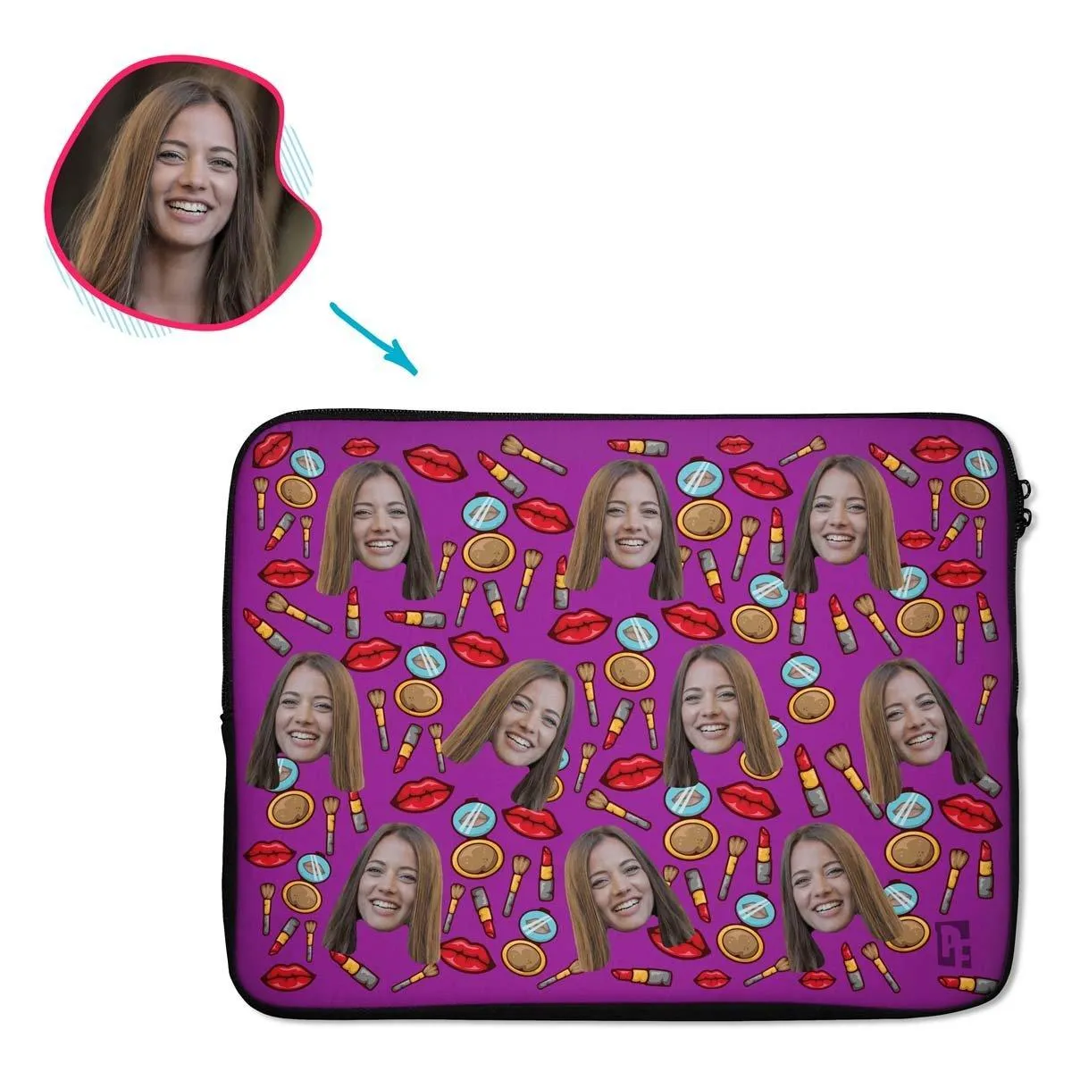 Makeup Personalized Laptop Sleeve