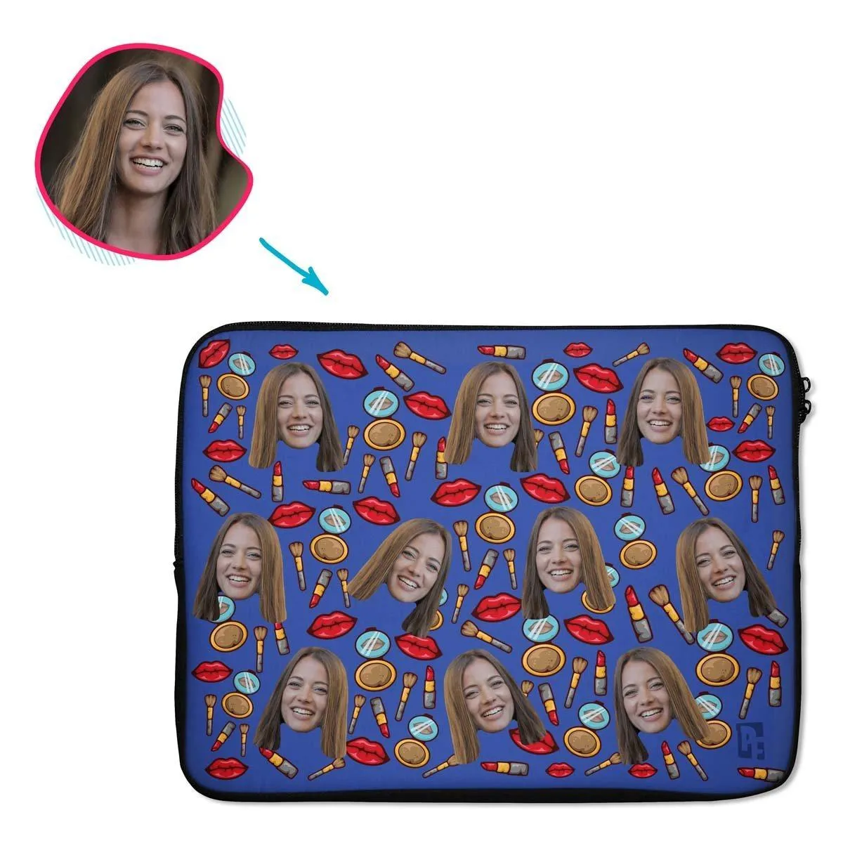Makeup Personalized Laptop Sleeve