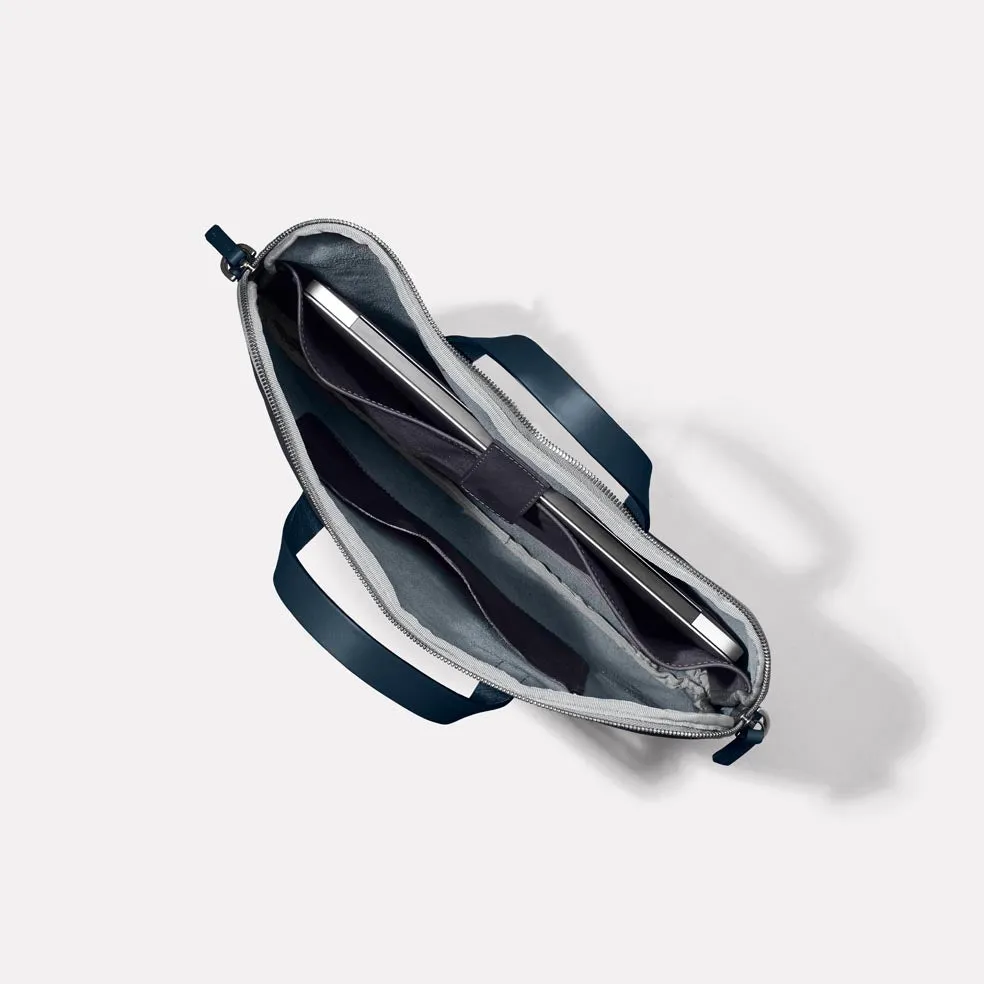 Marcus Calvert Leather Folio Bag in Dark Skies