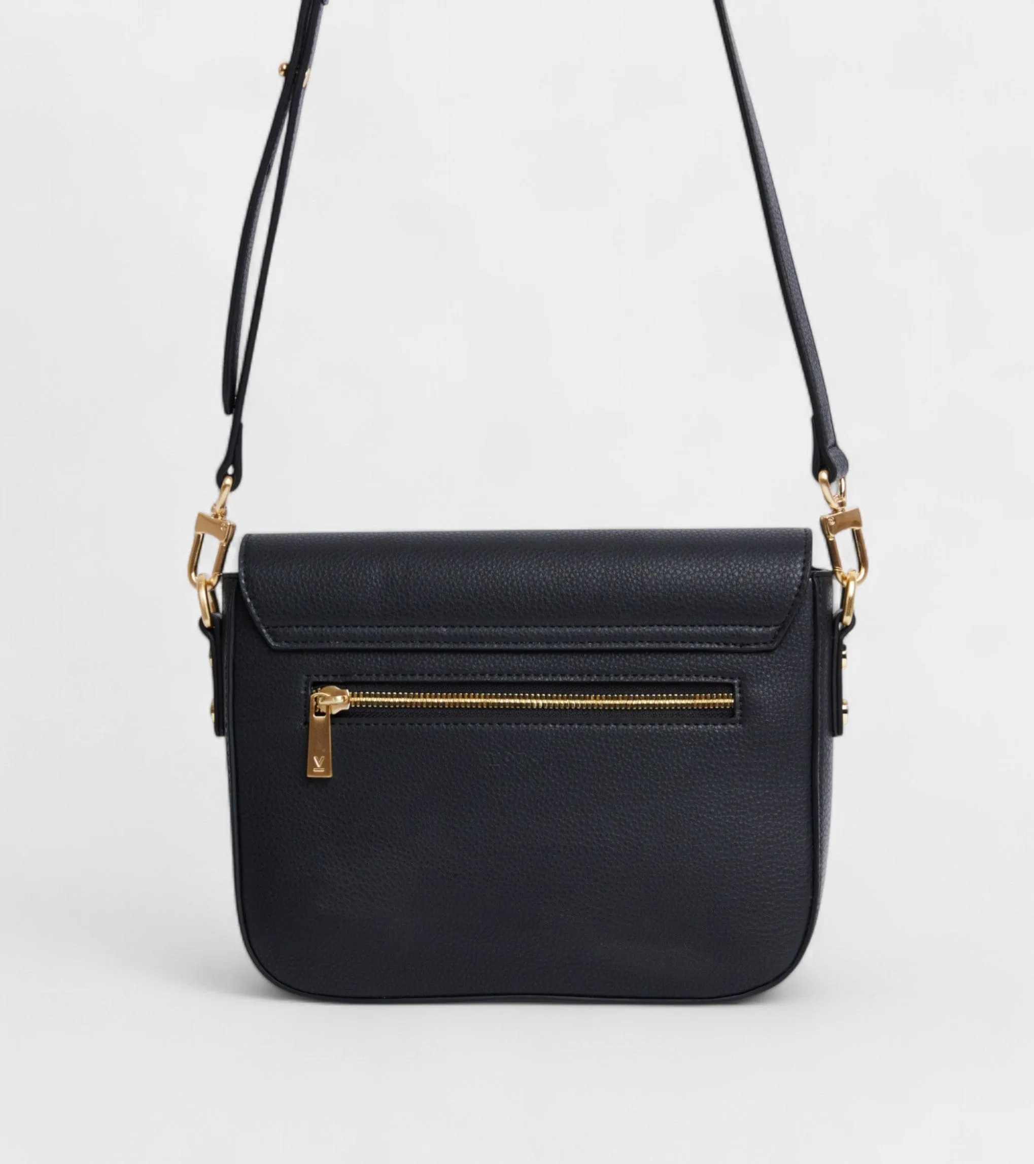 Margot Vegan Bio-Based Bamboo Leather Crossbody | Black