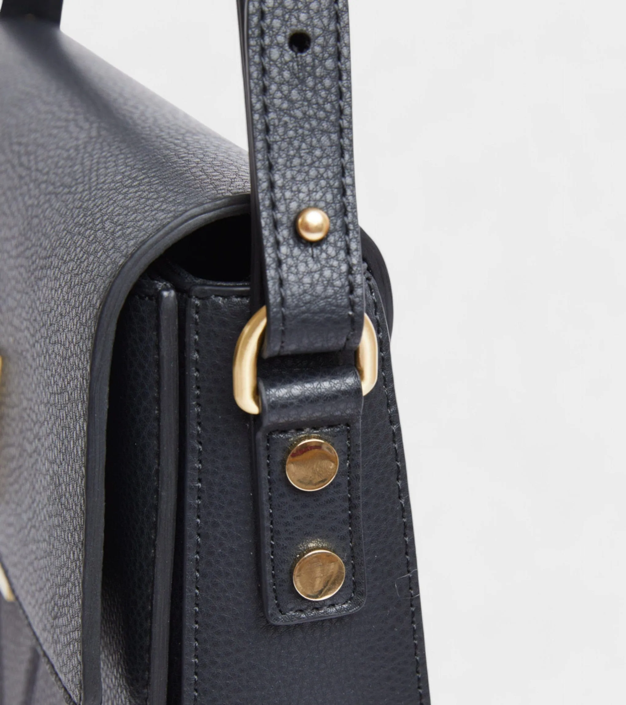 Margot Vegan Bio-Based Bamboo Leather Crossbody | Black