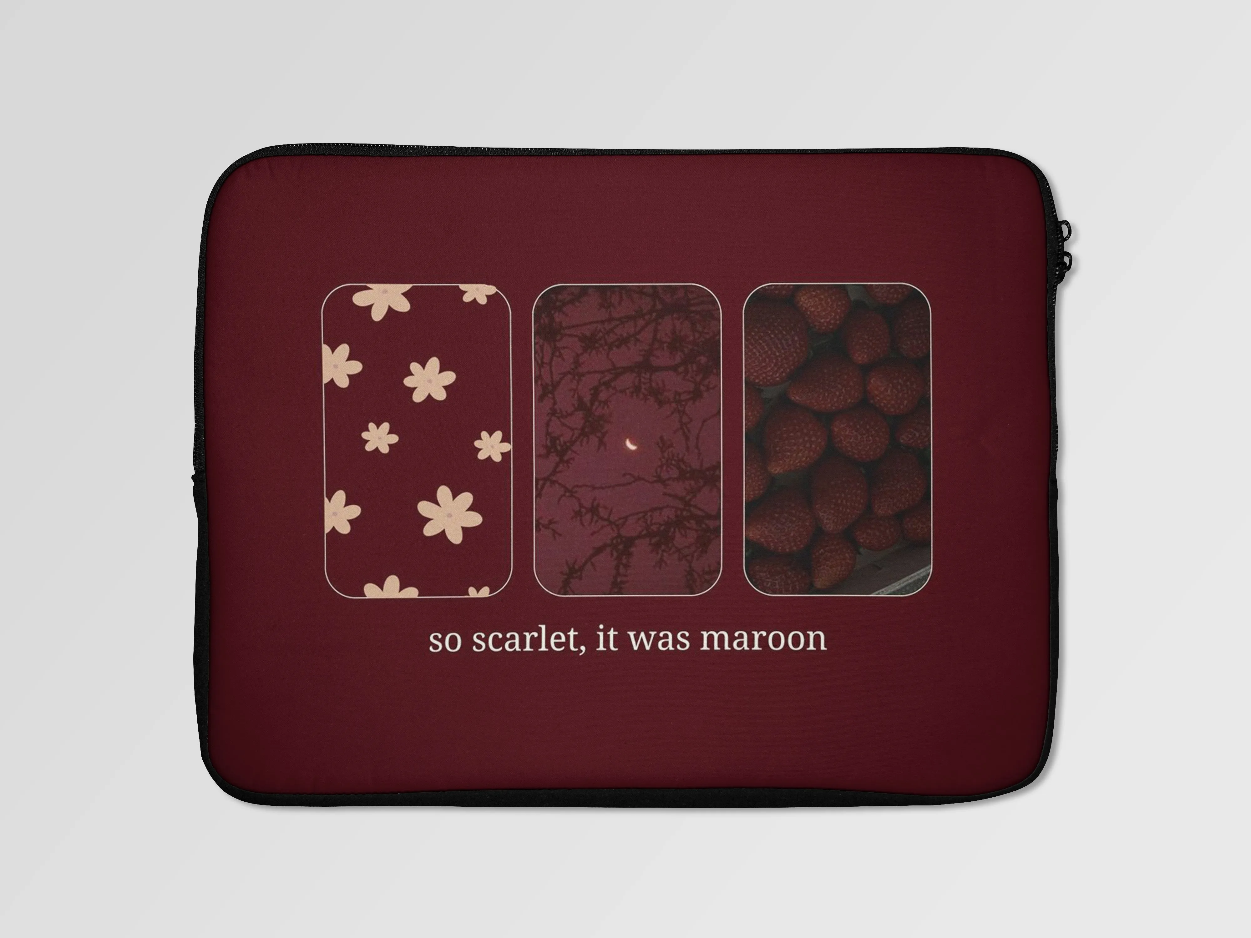 Maroon Abstract Laptop Sleeve Bag