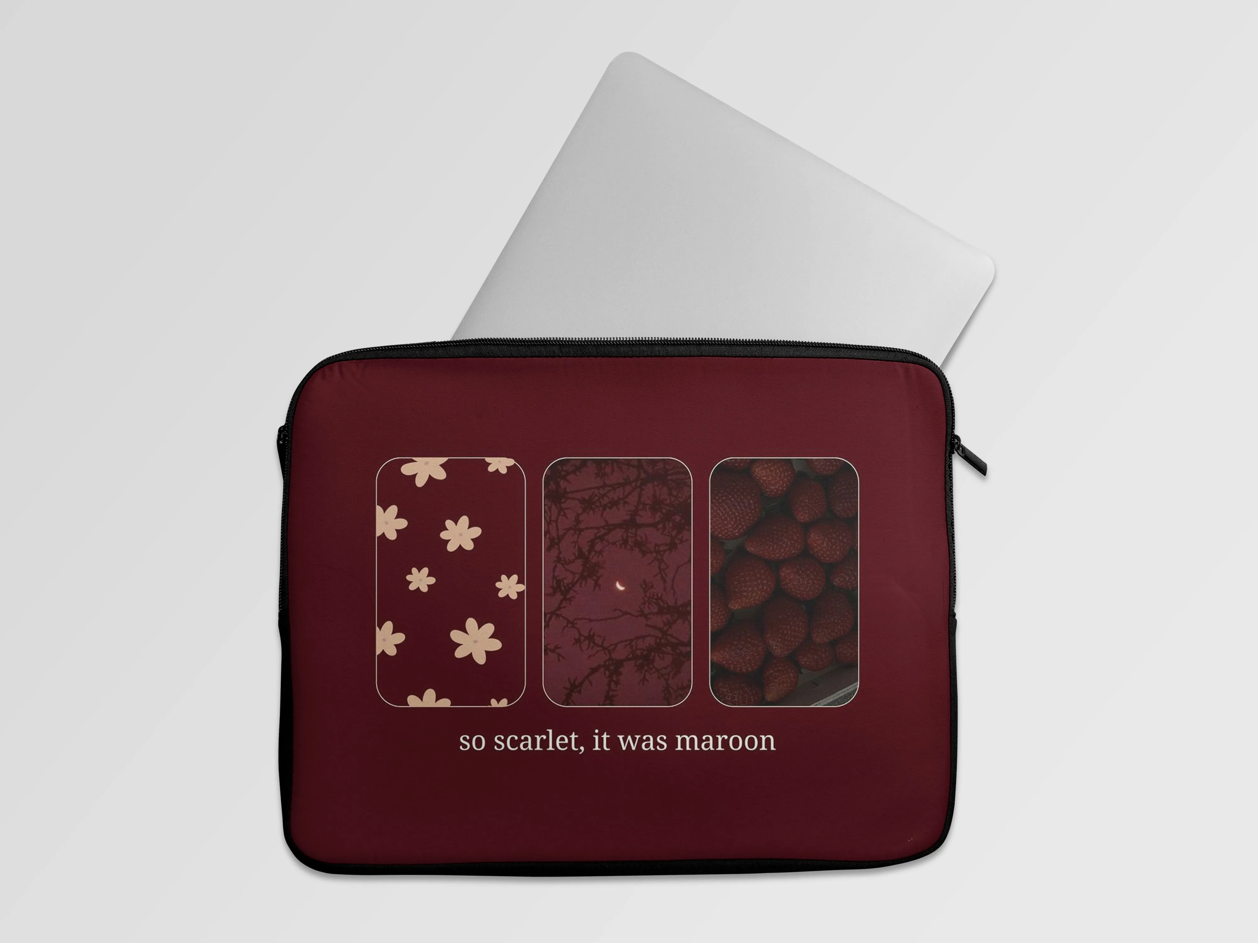 Maroon Abstract Laptop Sleeve Bag