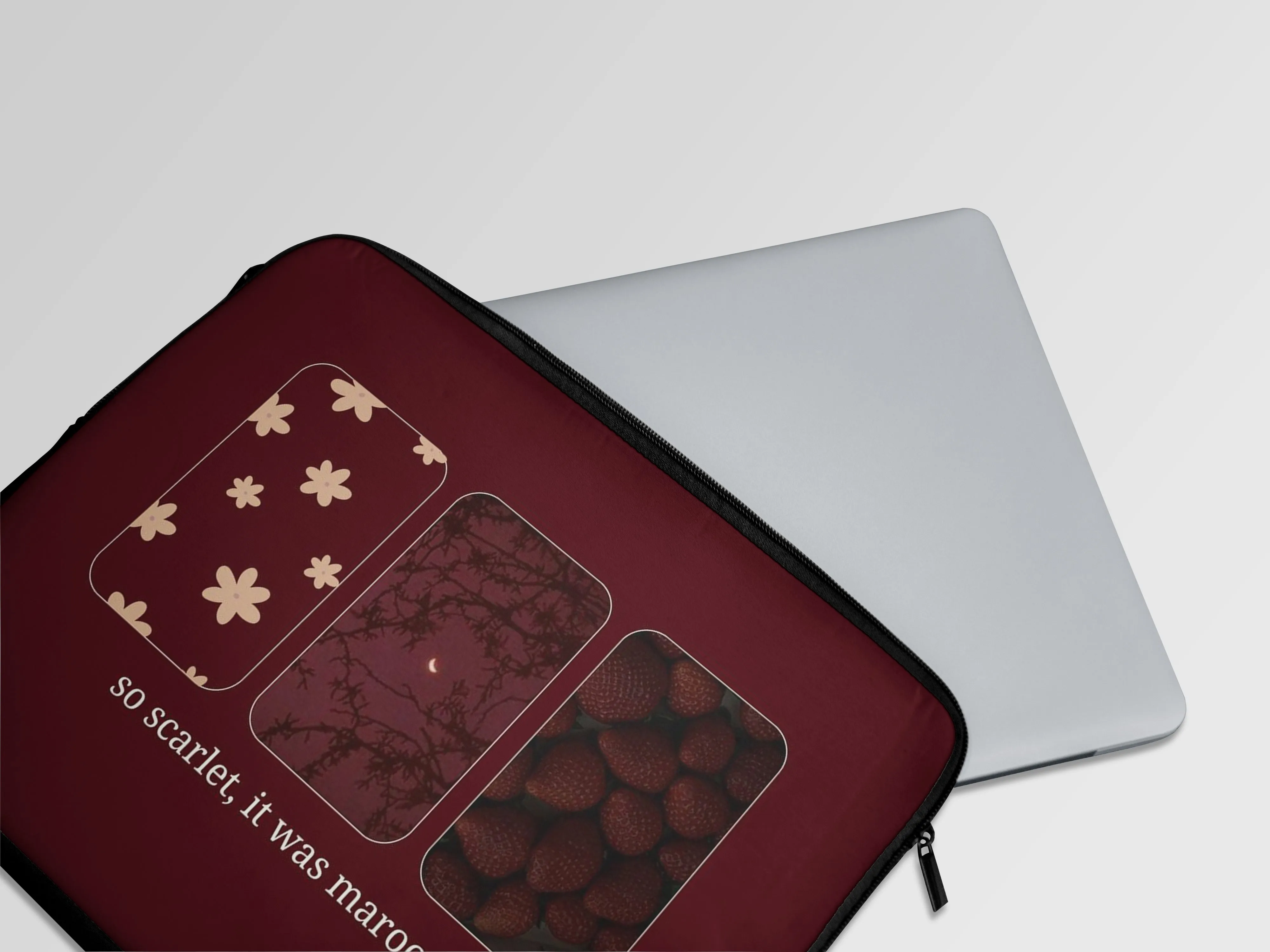 Maroon Abstract Laptop Sleeve Bag