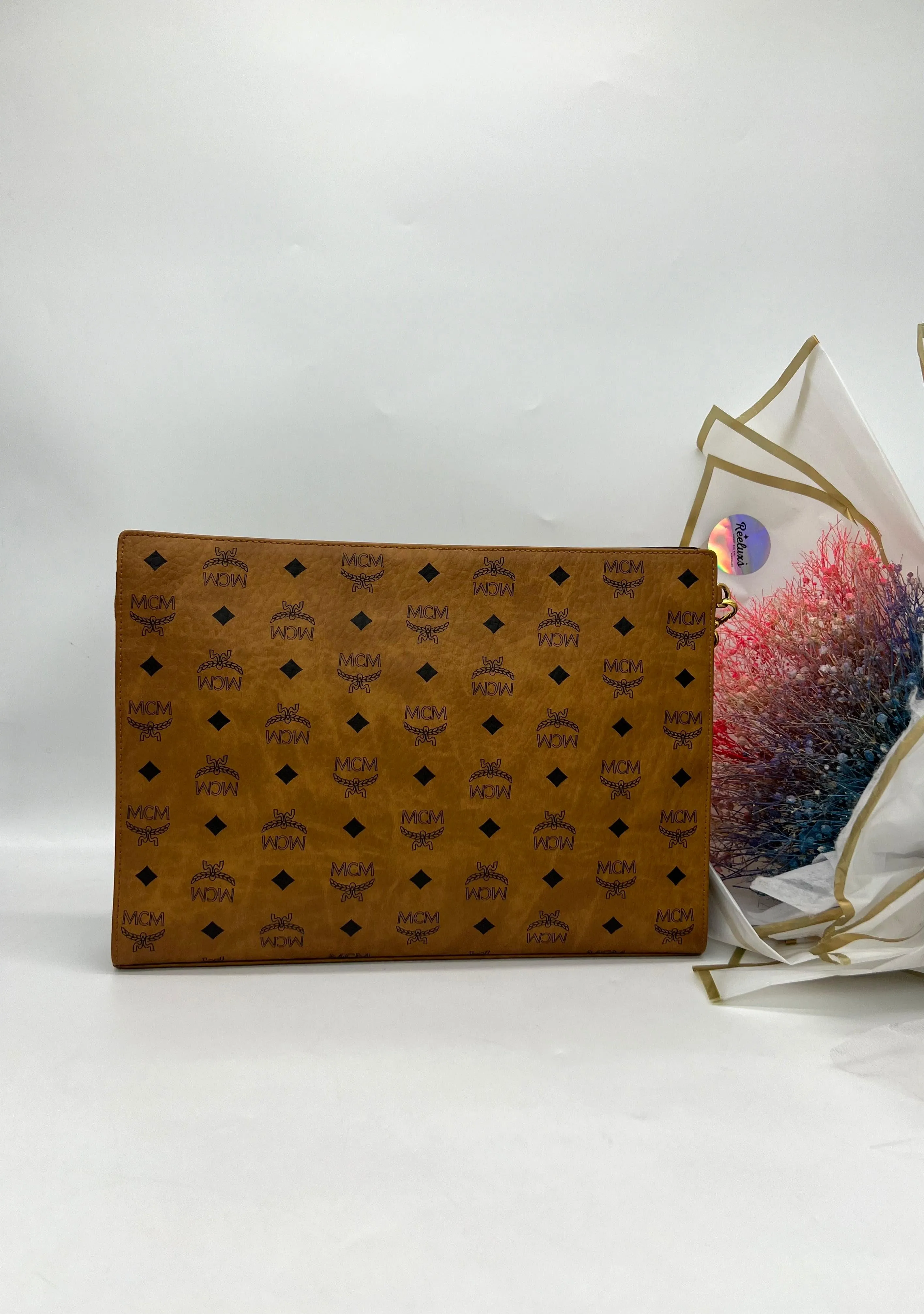 MCM Monogram Print Clutch Bag