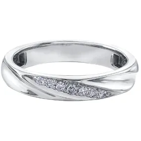 MEN'S WHITE GOLD DIAMOND BAND
