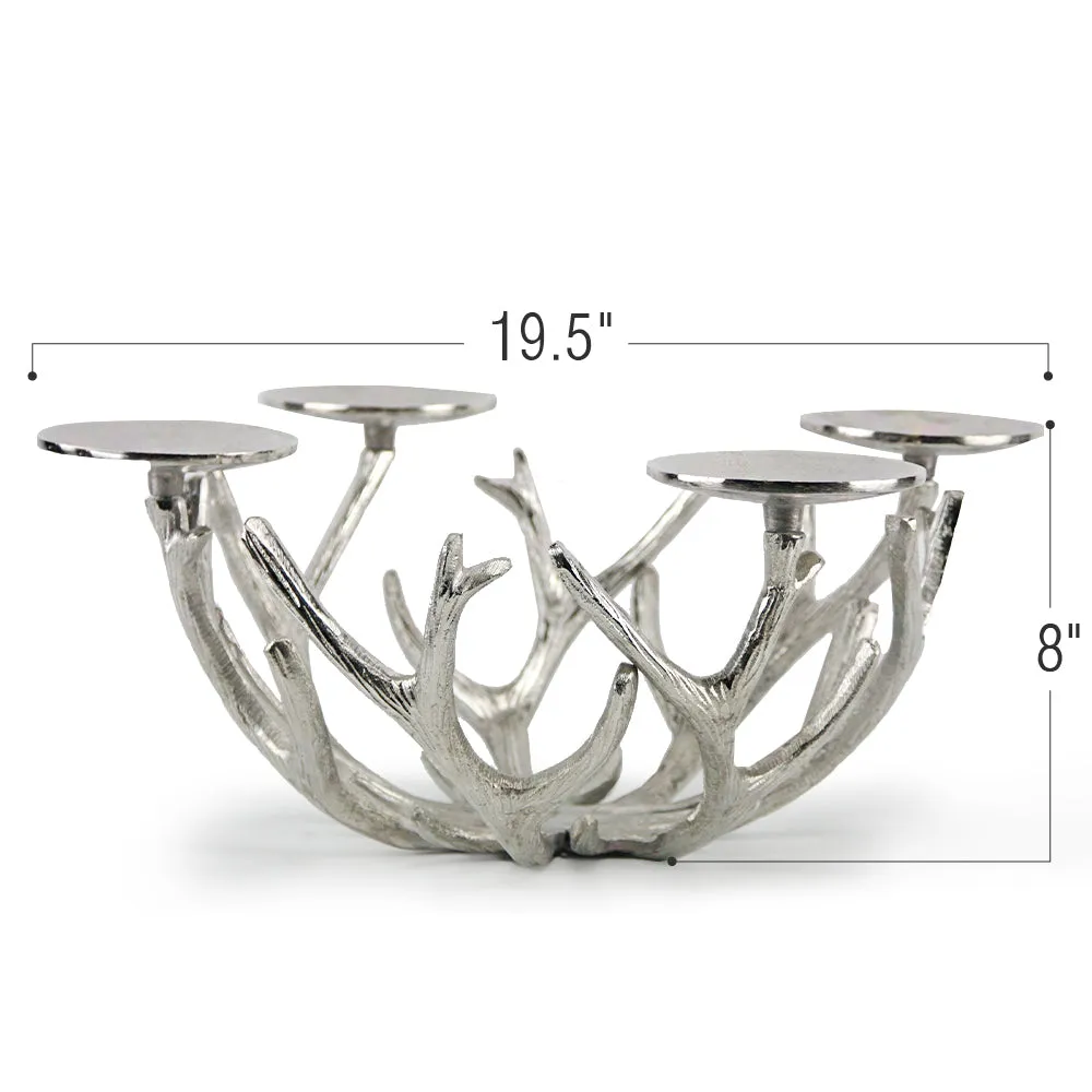 Metal Antler Candelabra Candle Holder