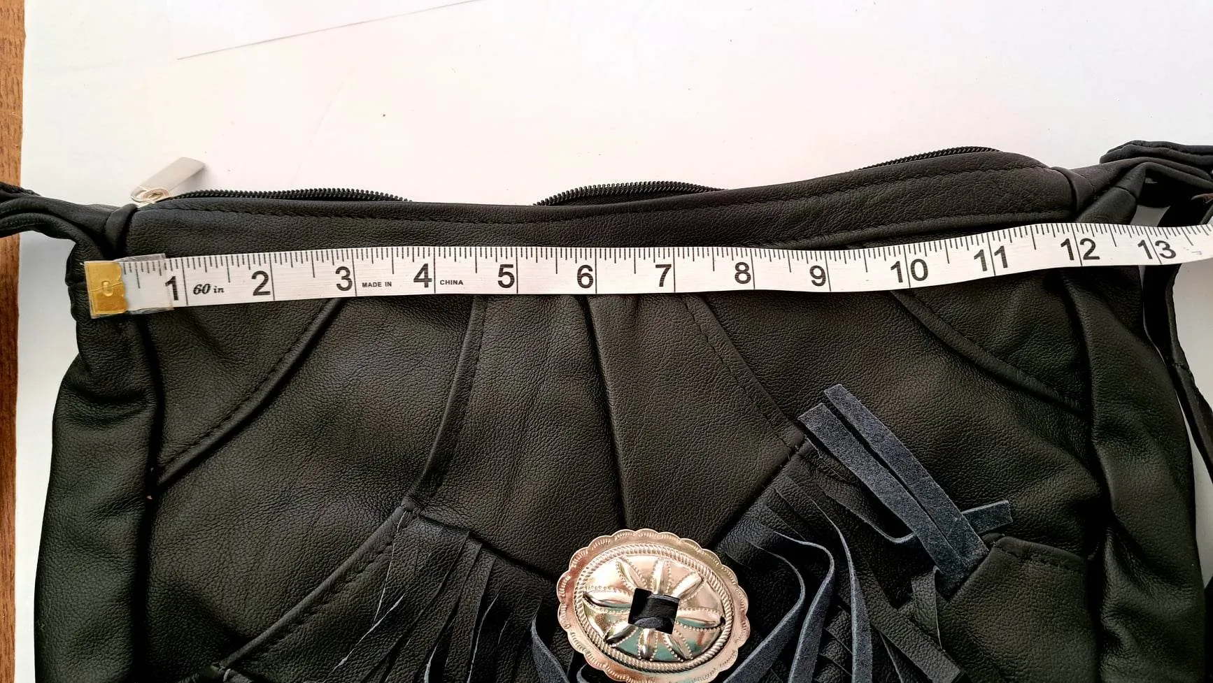 Mexican Leather Fringe Bag
