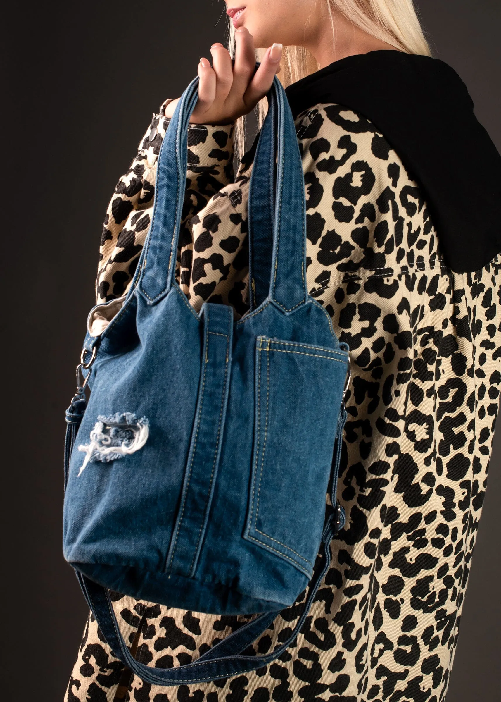 Mini Denim Tote Bag