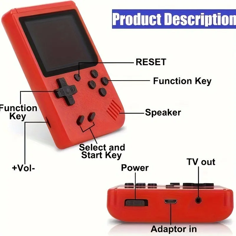 Mini Retro Game Console - 500  Games