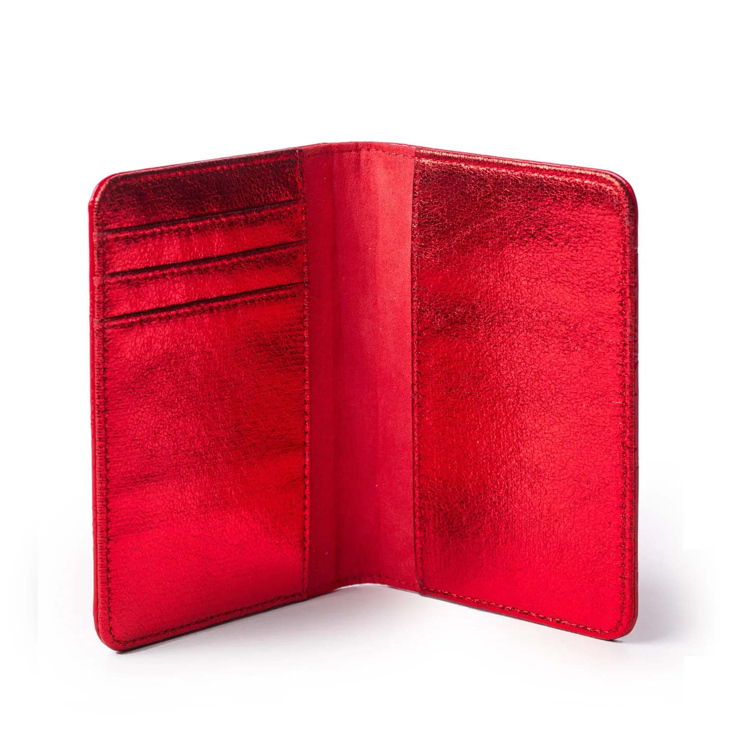 MONOGRAM PASSPORT HOLDER - MIRROR RED