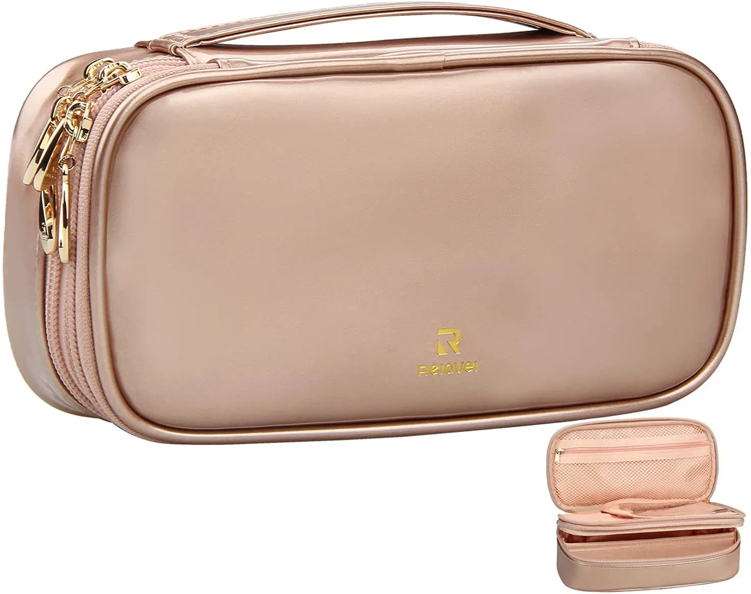 MONSTINA Makeup Bag for Women,Pouch Bag,Makeup Brush Bags Travel Kit Organizer Cosmetic Bag