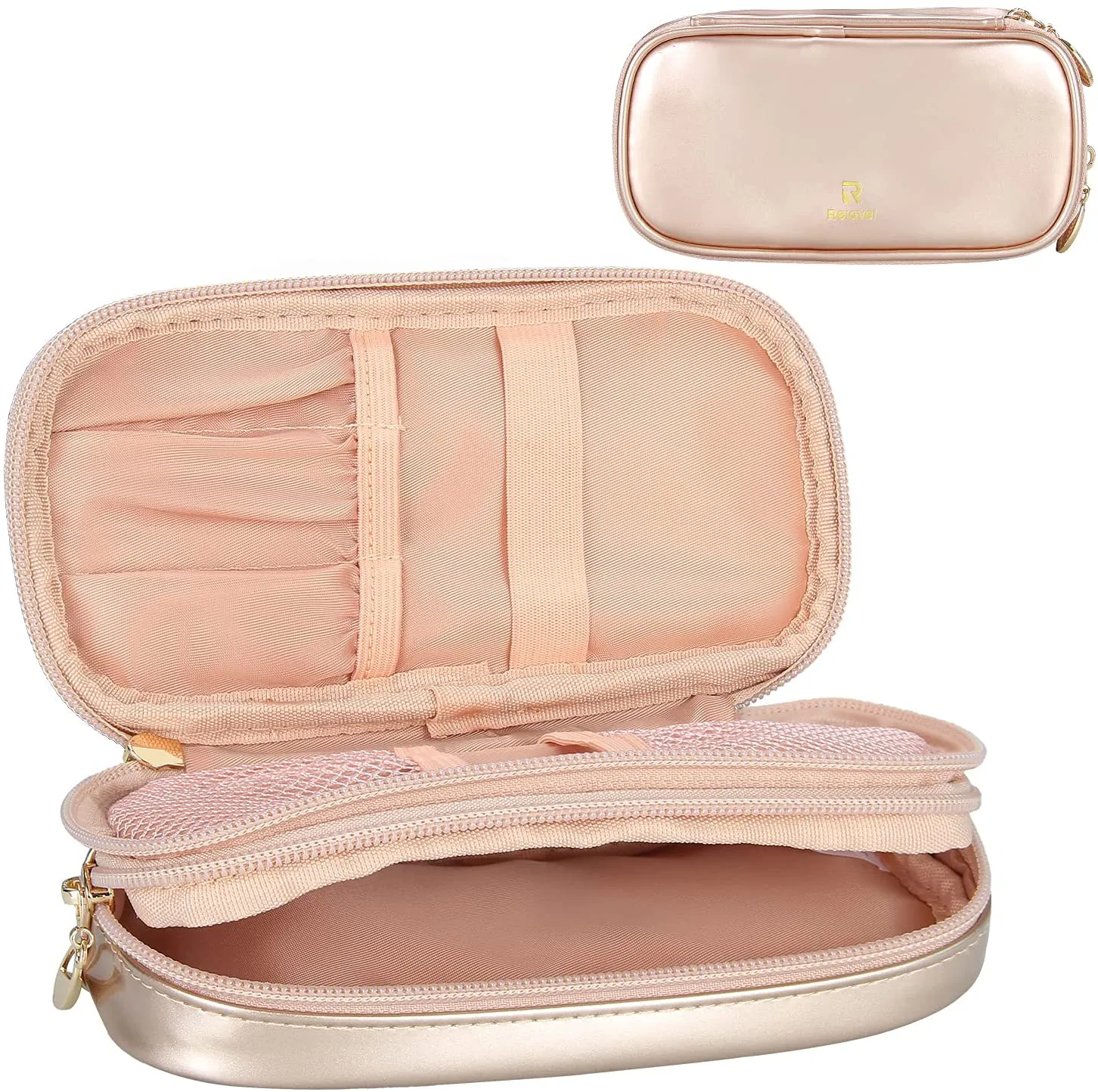 MONSTINA Makeup Bag for Women,Pouch Bag,Makeup Brush Bags Travel Kit Organizer Cosmetic Bag