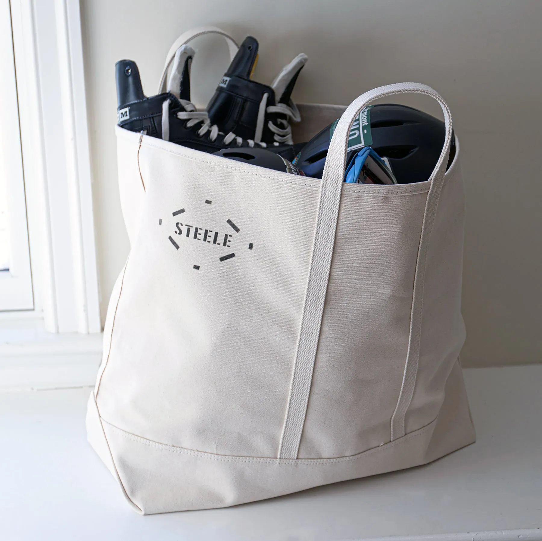 Natural Canvas Tote Bag - Large