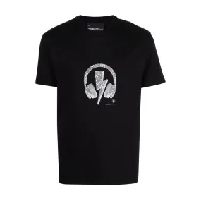Neil Barrett Black Print D.J. Bolt Logo T-Shirt