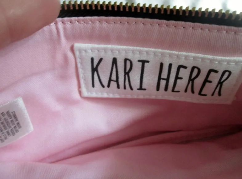 NEW Anthropologie KARI HERER Captured Flora Pencil Case Pouch Bag Coin Purse Multi Hippy