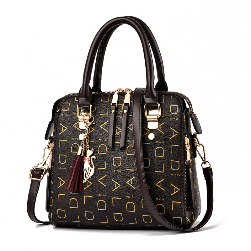 New Trendy Letter Print Women's Handbag Fashion Tote Bag Large Capacity Crossbody Bag