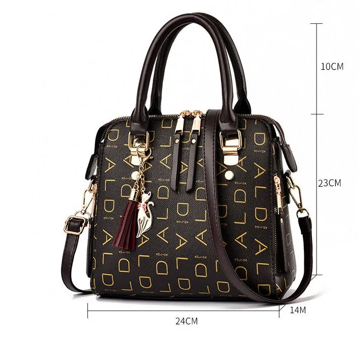 New Trendy Letter Print Women's Handbag Fashion Tote Bag Large Capacity Crossbody Bag