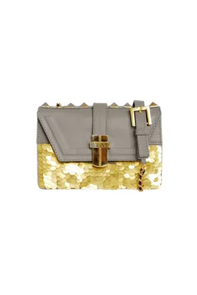 NOCTURNE PAPILIO MINI BOX BAG GREY LEATHER