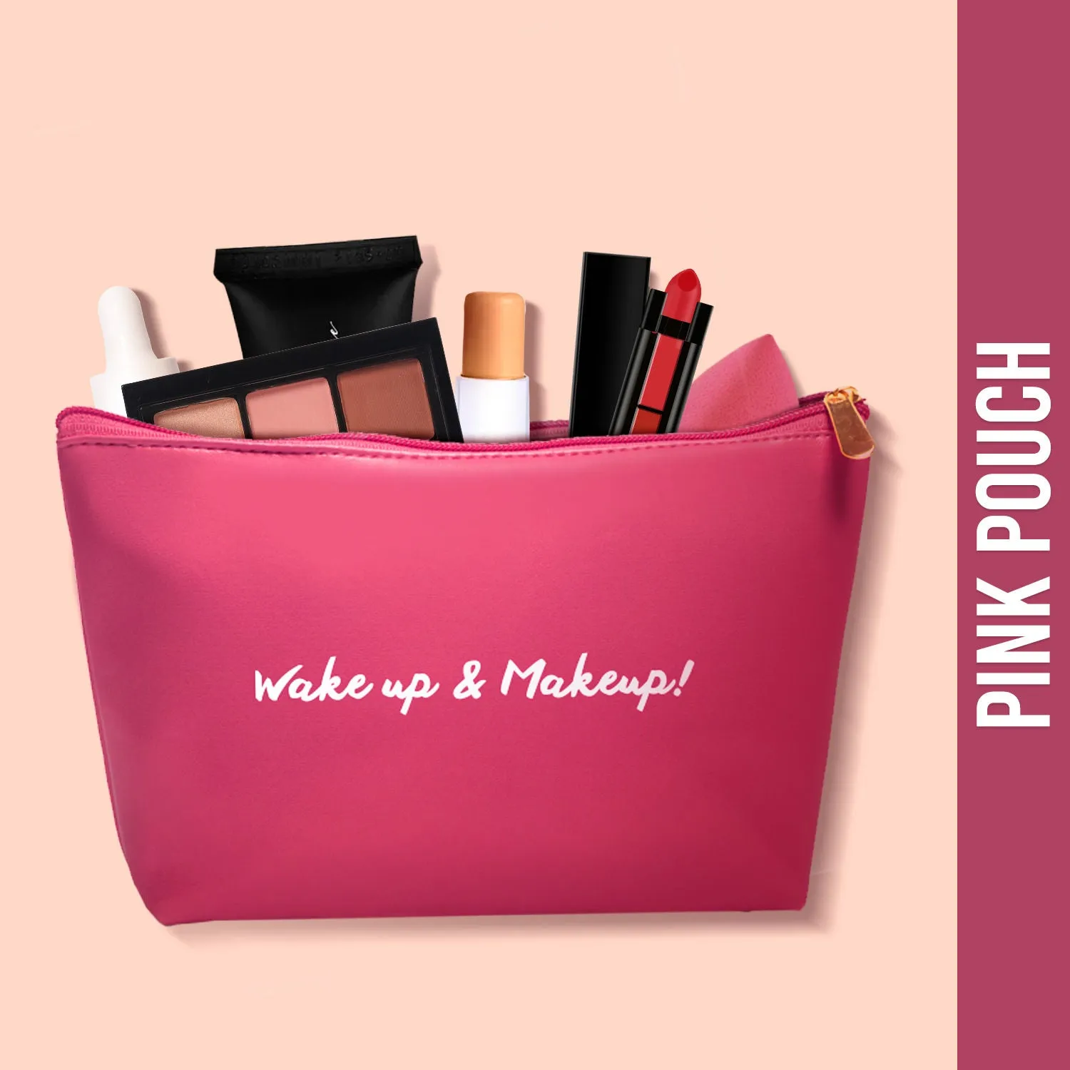 NY Bae Pink Pouch | Makeup Bag | Multi Purpose | Travel Friendly