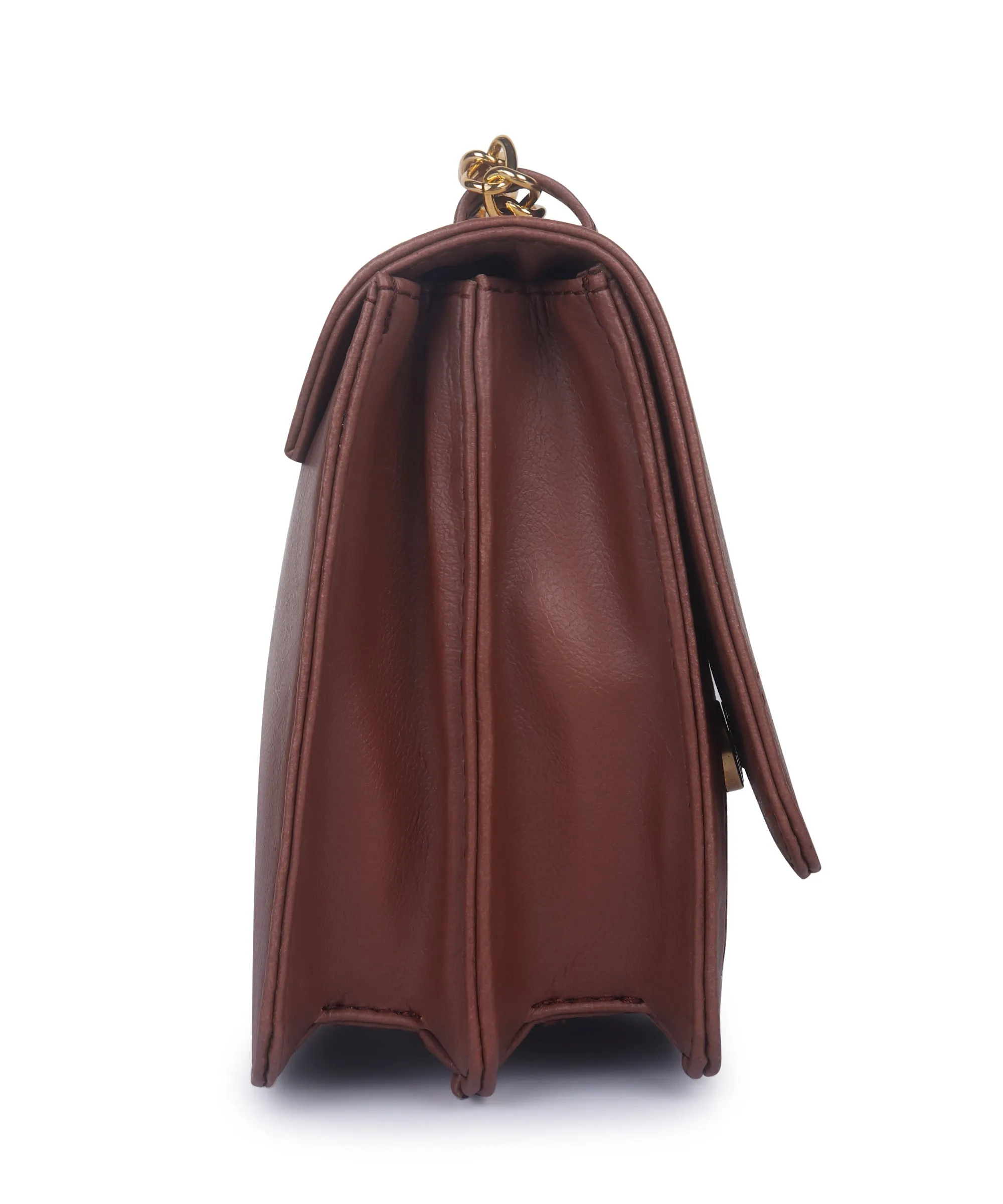 Off White-Tan Canvas Sling Bag For Women