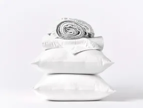 Organic Relaxed Sateen Alpine White Sheet Sets by Coyuchi