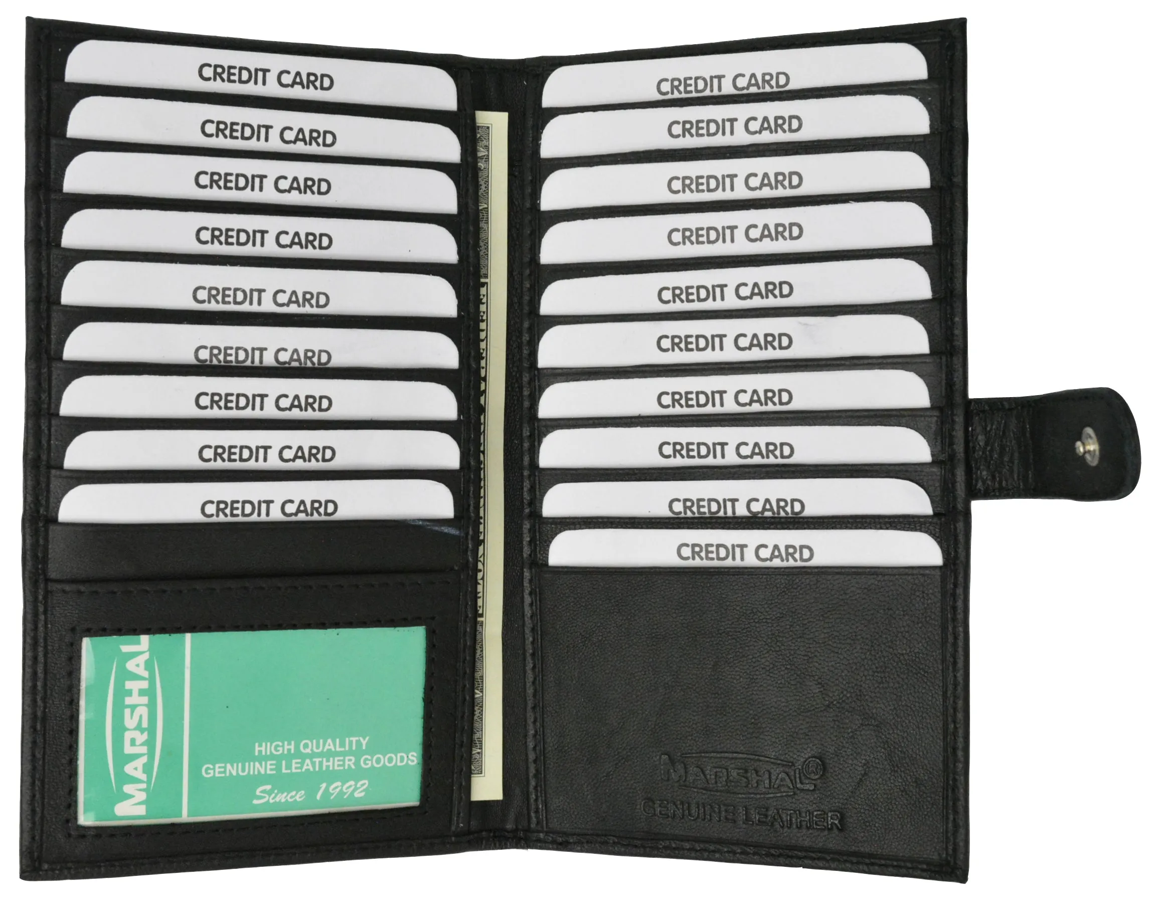 P 1629/100% Soft Premium Genuine Leather Bi fold Card Holder
