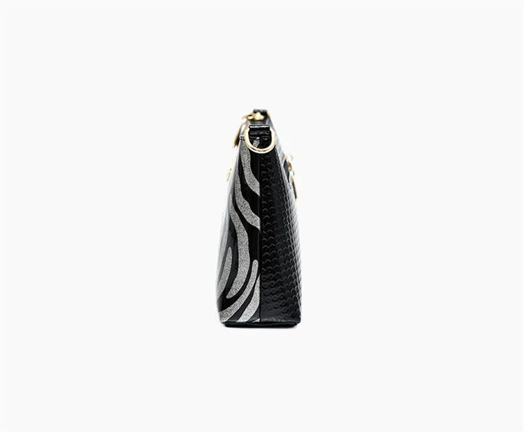 Paziye Shiny Leather Leopard Print Shoulder Crossbody Bags