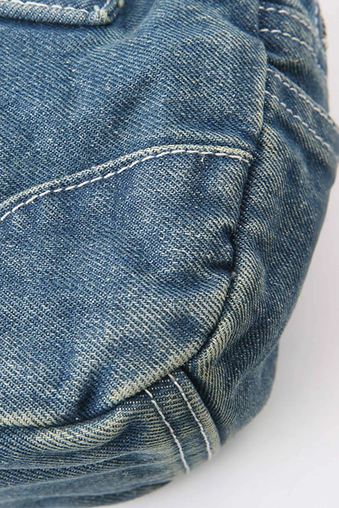 Pentagram Distressed Denim Underarm Bag