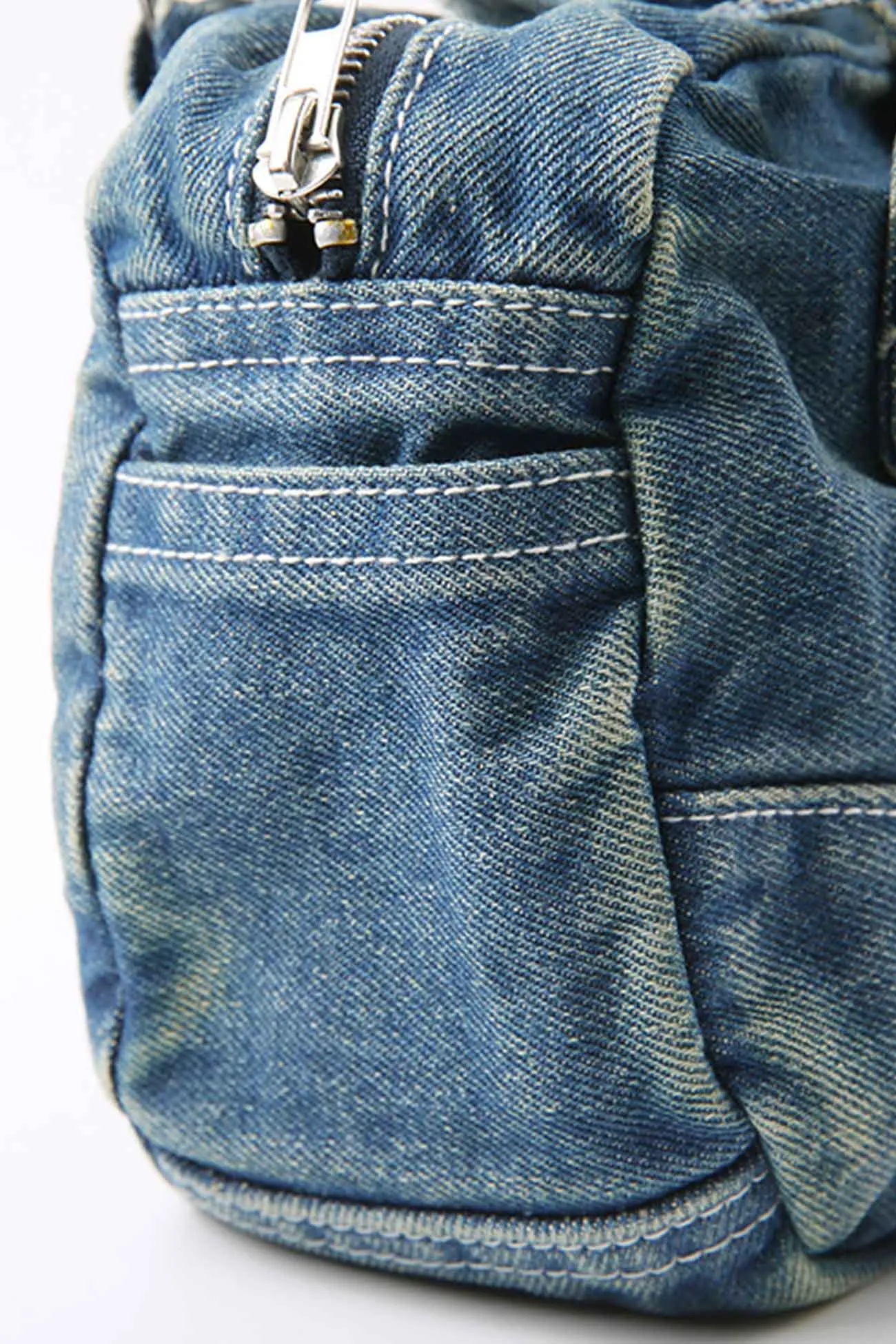 Pentagram Distressed Denim Underarm Bag