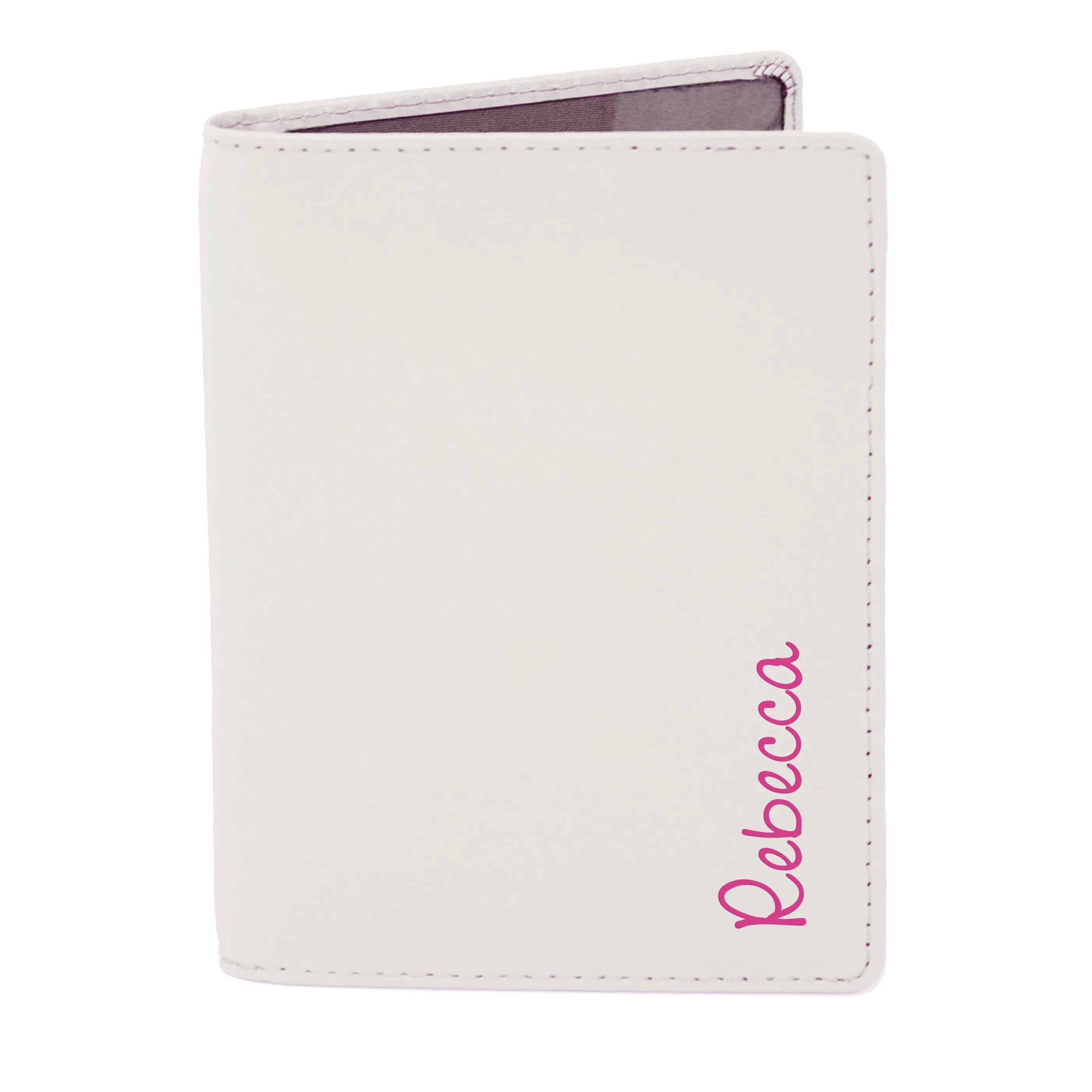 Personalised Pink Name Island Cream Passport Holder