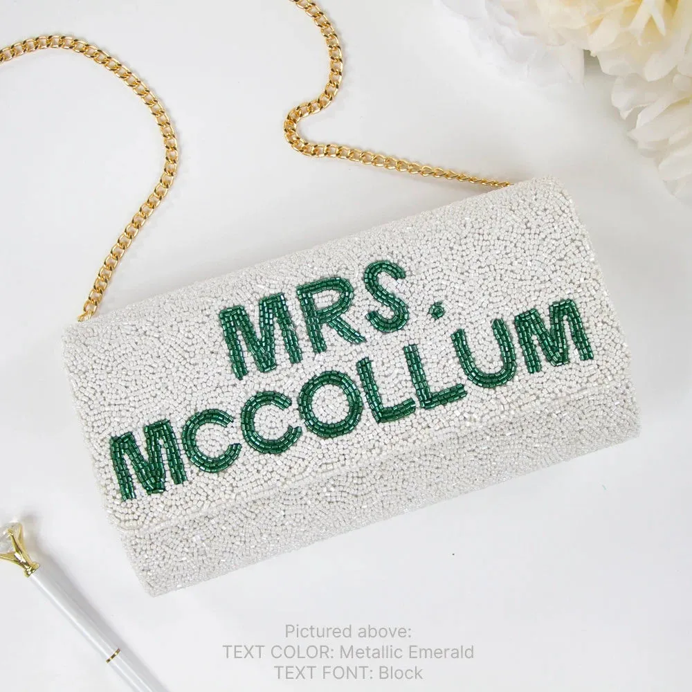 Personalized Bridesmaid Clutch Purse Gift (FOG)