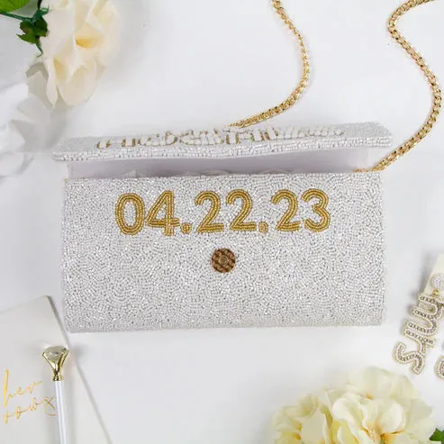 Personalized Bridesmaid Clutch Purse Gift (FOG)