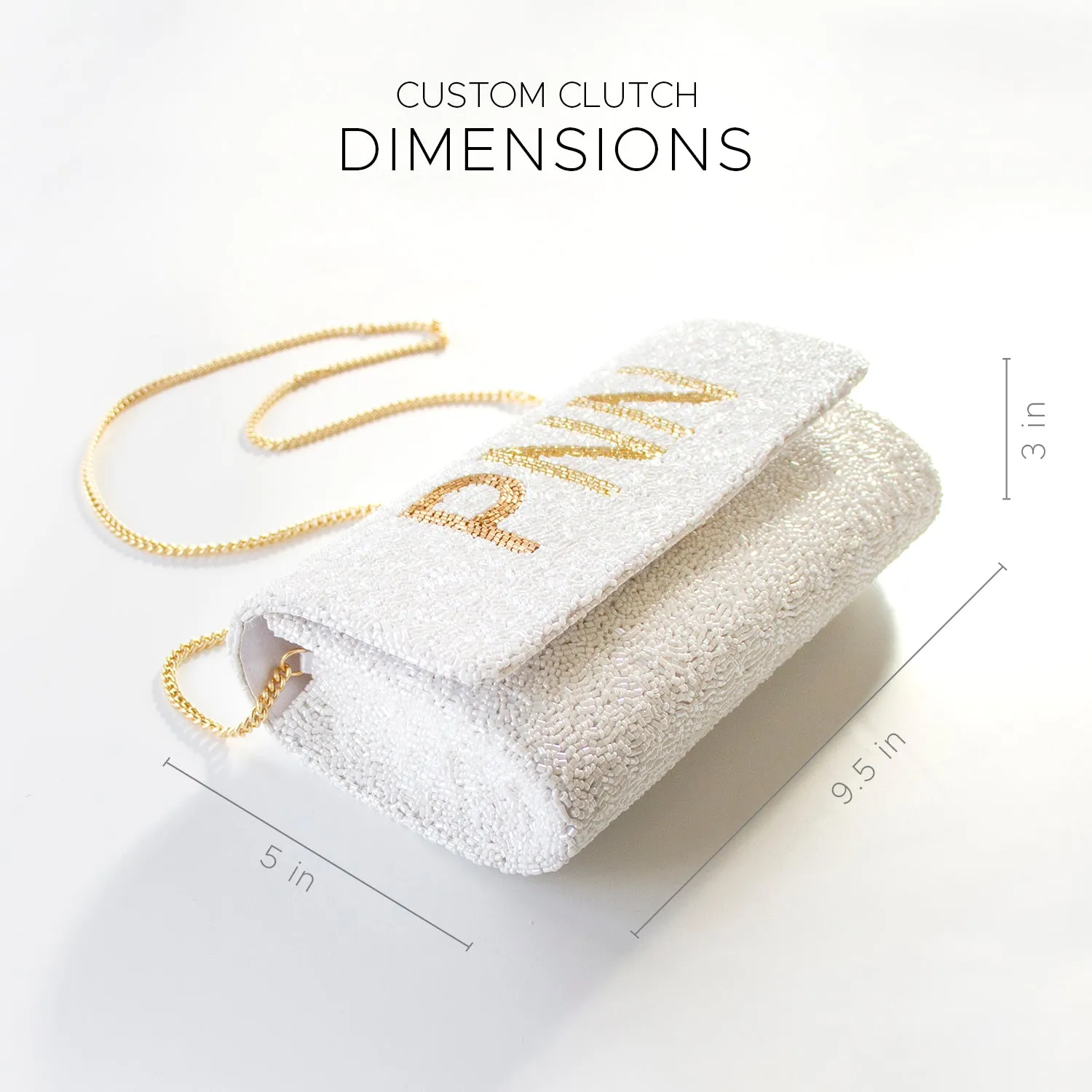 Personalized Bridesmaid Clutch Purse Gift (FOG)