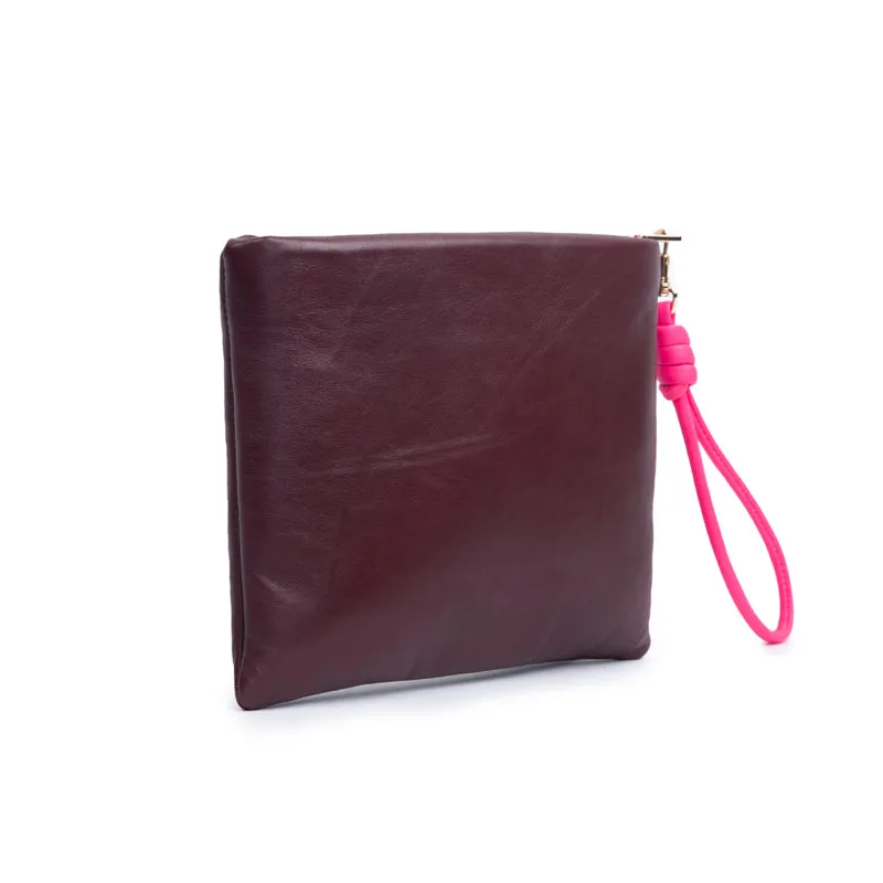 PILLOW CLUTCH | BURGUNDY