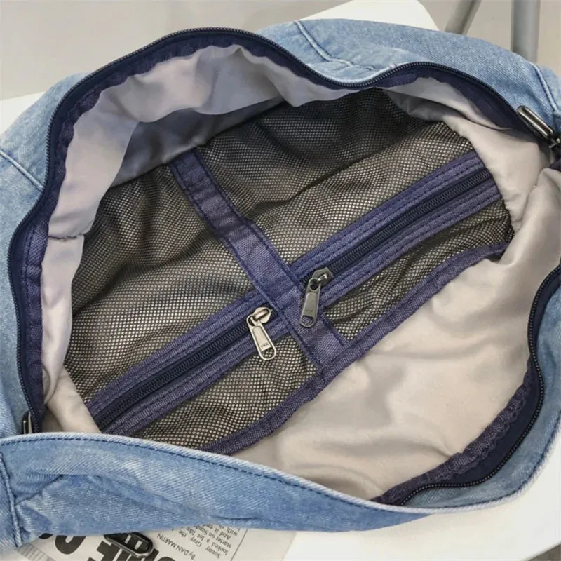 Pre Order:  Large Denim Crossbody Bag